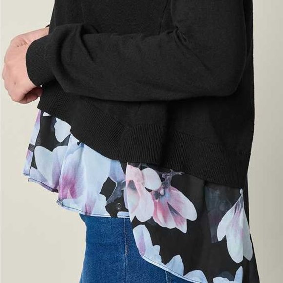 COPY - NWT - Venus Floral Print Twofer Sweater - 1X - Picture 4 of 4
